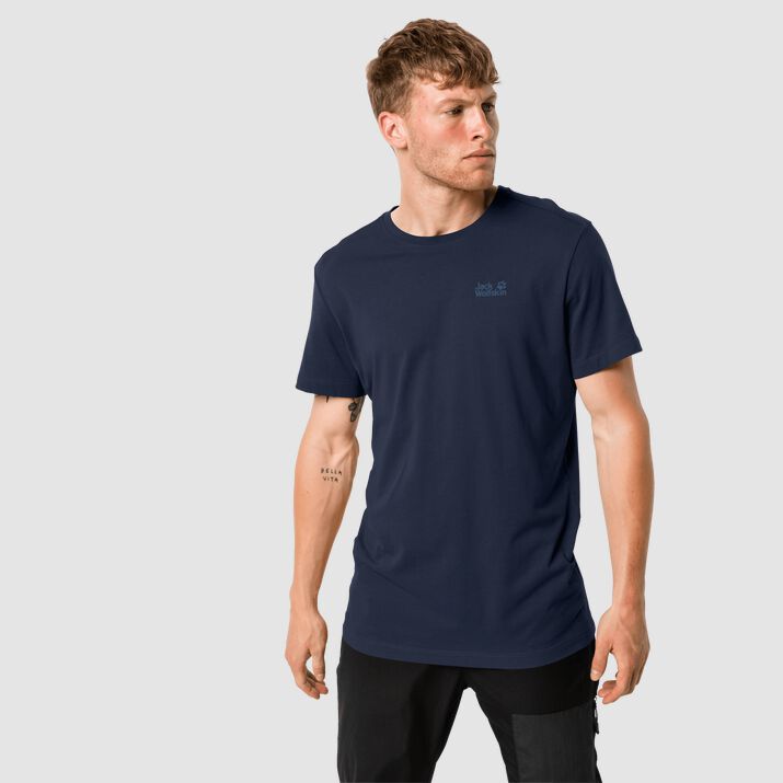 Jack Wolfskin Mens Essential T-shirt Blue 369048FYZ